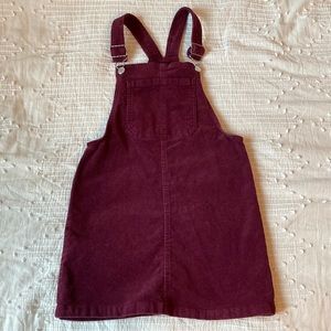 Girls Corduroy Overall Skirt Dress